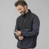 Veste polaire tricotée épaisse doublée sherpa, 3 poches zippées, 450 g/m²