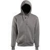 Sweat street hoodie à capuche, zippé et doublé polaire, 550 g/m²