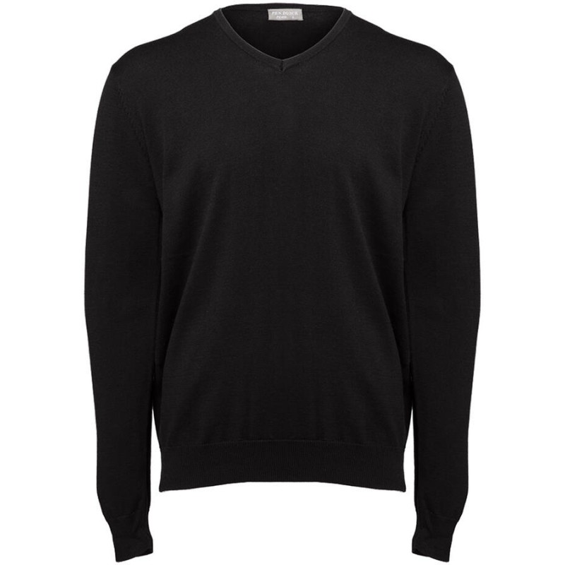 Pull col V homme en coton et acrylique, 270 g/m²