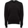 Pull col V homme en coton et acrylique, 270 g/m²