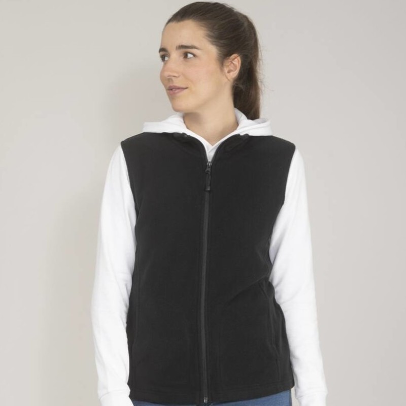 Gilet micropolaire femme sans manches, 200 g/m²