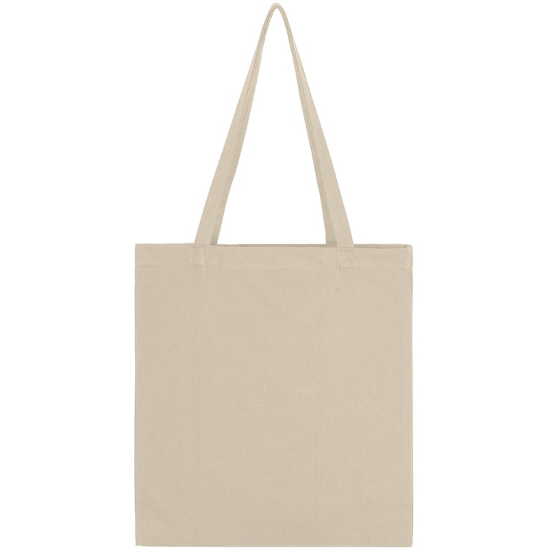 Tote bag en coton canvas, anses longues, 340 g/m²