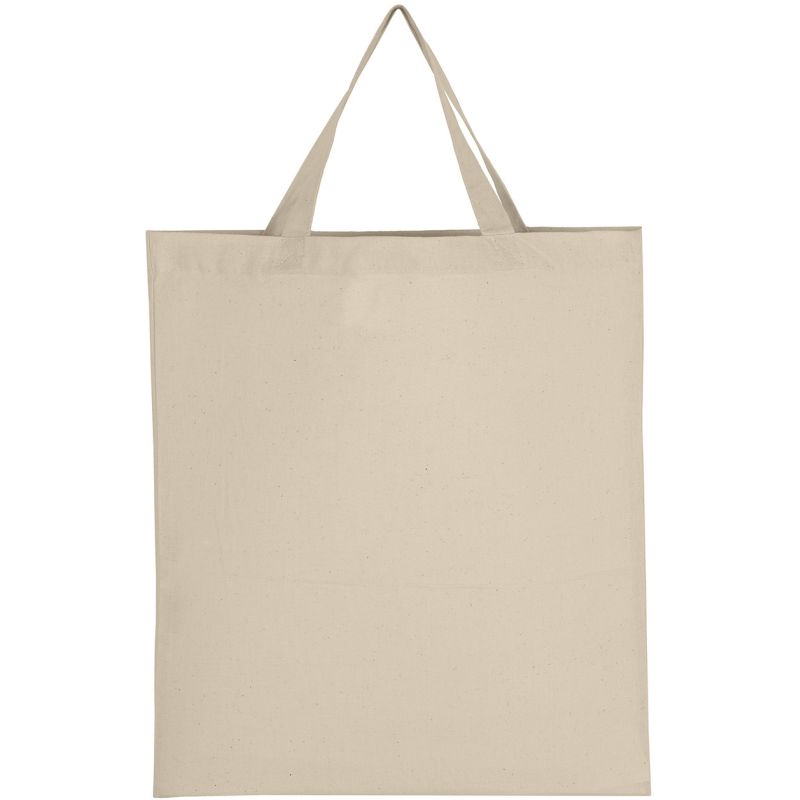 Tote bag, sac shopping en coton bio, anses courtes, 140 g/m²