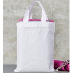 Tote bag en coton, anses courtes, 140 g/m²