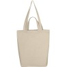 Tote bag en coton à double anses longues et courtes, 140 g/m²