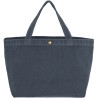 Sac shopping en coton canvas teinté, anses courtes, 450 g/m²