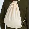 Sac à dos en coton canvas avec bretelles en cordon, 200 g/m²