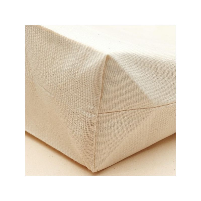Tote bag avec soufflet en coton canvas, anses longues, 200 g/m²