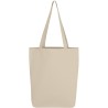 Tote bag épais avec soufflet en coton canvas, anses longues, 340 g/m²