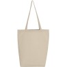 Tote bag, sac shopping avec soufflet en coton, anses longues, 140 g/m²