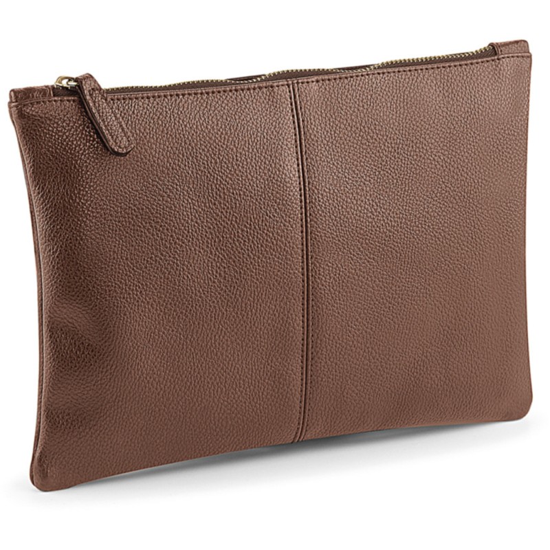 Pochette NuHide aspect cuir pleine fleur