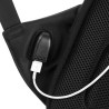 Sac à dos sécurisé, fermeture dans le dos, avec port de charge USB