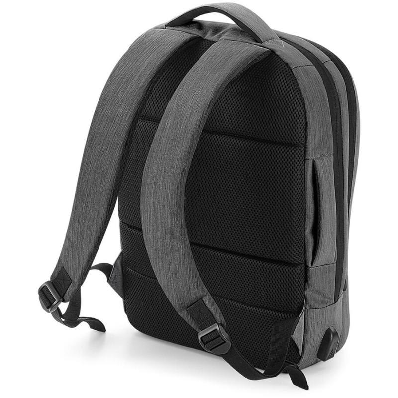 Sac à dos de travail zippé Q-Tech avec port de charge USB