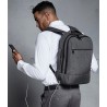 Sac à dos de travail zippé Q-Tech avec port de charge USB