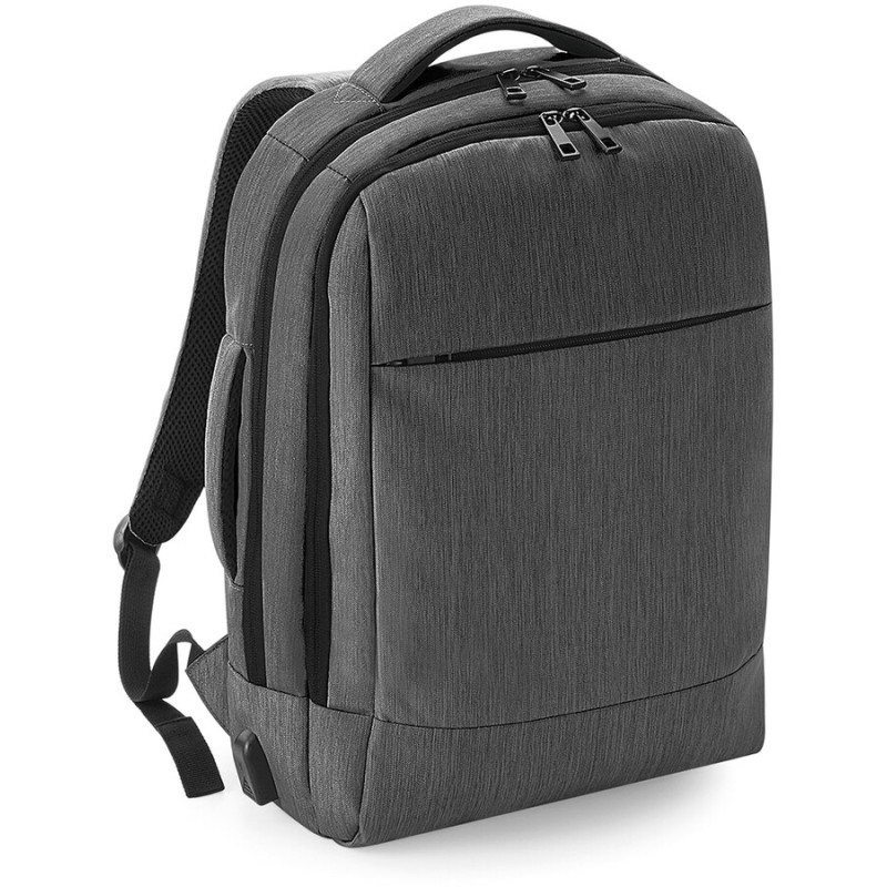 Sac à dos de travail zippé Q-Tech avec port de charge USB