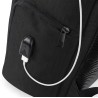 Sac à dos de travail Q-Tech avec port de charge USB, fermeture à rabat