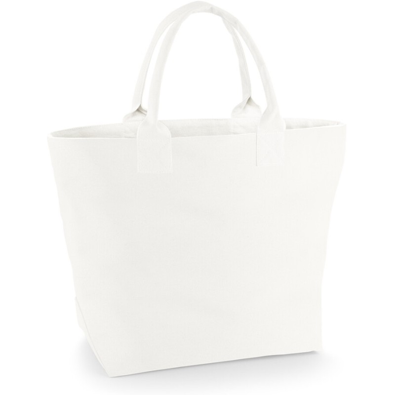 Sac solide en coton canvas, anses courtes, 475 g/m²