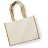 Sac en toile de jute, anses longues en coton canvas