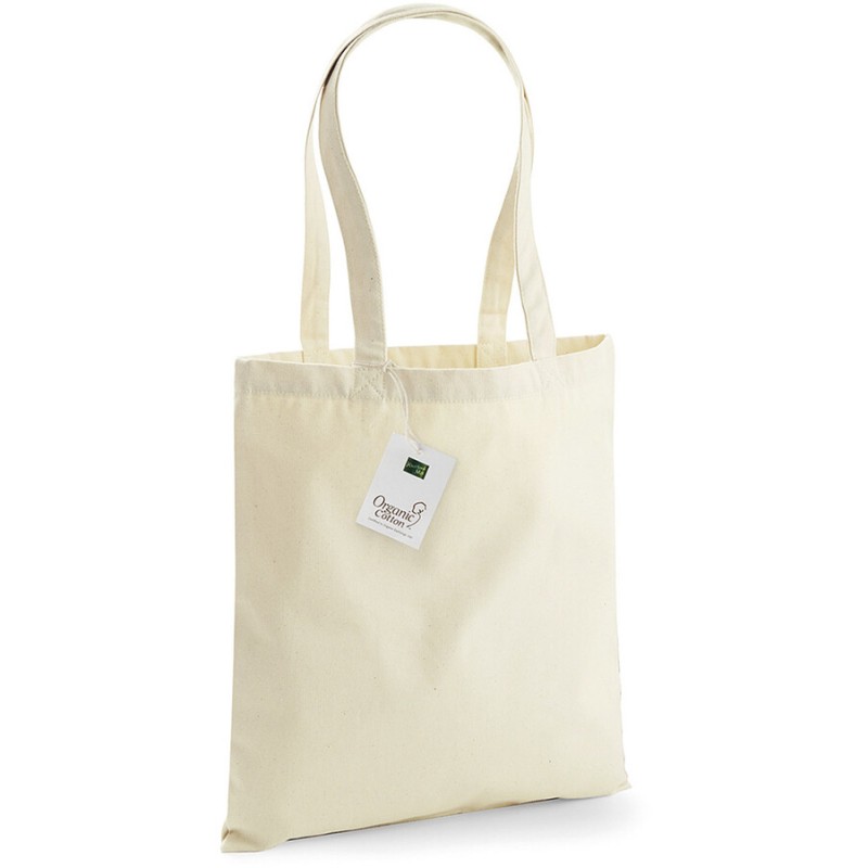 Sac shopping en coton bio canvas de grande qualité, 340 g/m²