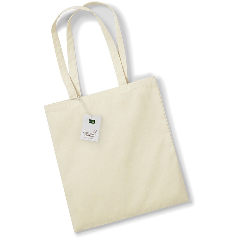 Sac shopping en coton bio canvas de grande qualité, 340 g/m²