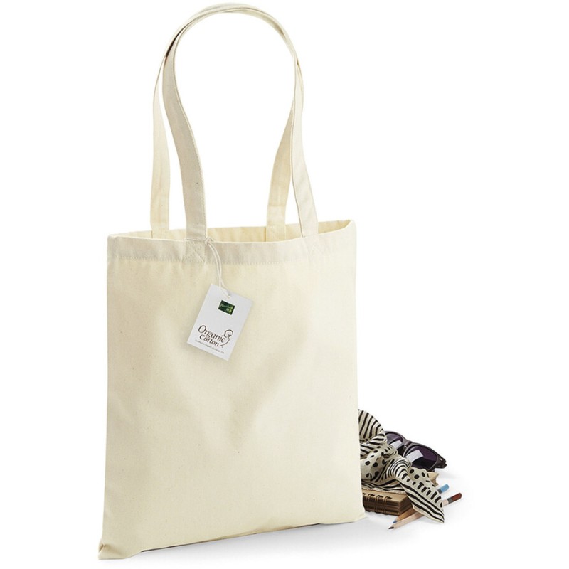 Sac shopping en coton bio canvas de grande qualité, 340 g/m²