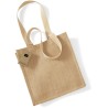 Tote bag en toile de jute, anses longues en coton