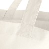 Tote bag coton vierge, anses courtes, 140 g/m²