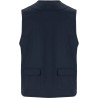 Gilet de travail multi-poches col V zippé en polycoton, 200 g/m²