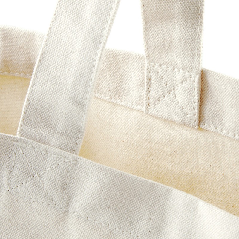 Grand sac shopping en coton canvas commerce équitable, 407 g/m²