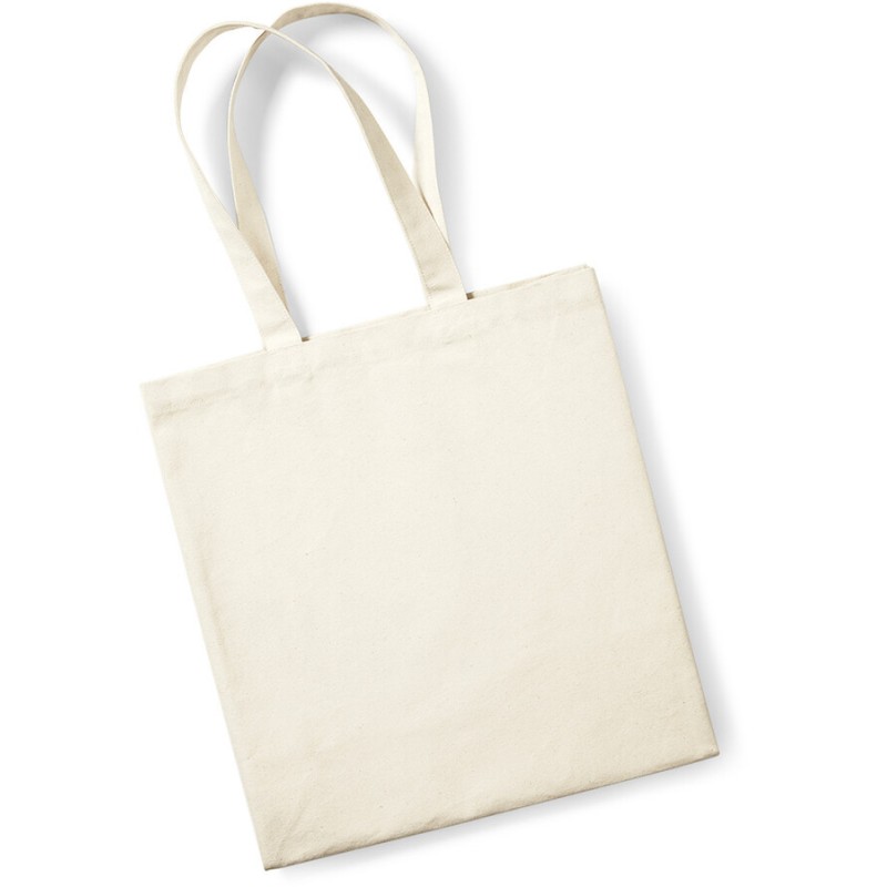 Grand sac shopping en coton canvas commerce équitable, 407 g/m²