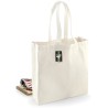 Grand sac shopping en coton canvas commerce équitable, 407 g/m²