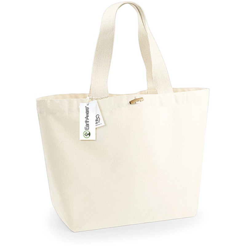 Sac shopping XL canvas en coton biologique, 340 g/m²