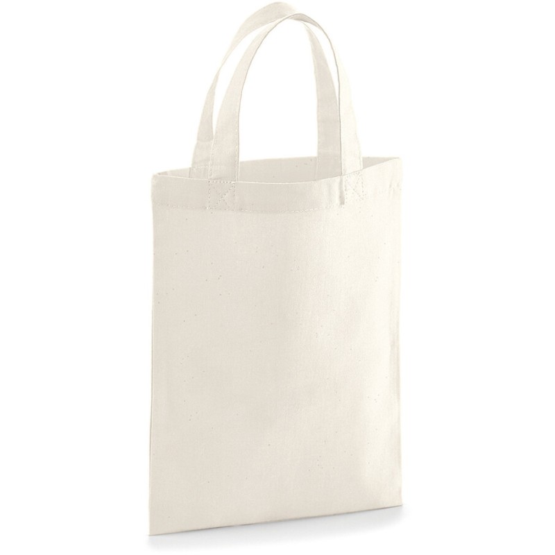 Mini tote bag, mini sac shopping coton vierge, 140 g/m²