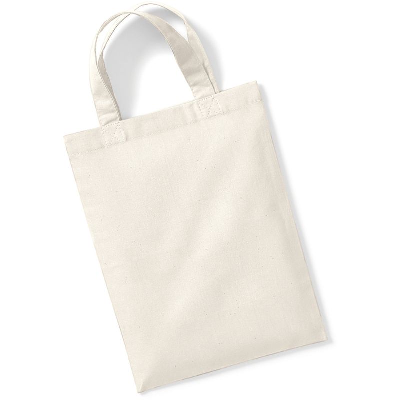 Mini tote bag, mini sac shopping coton vierge, 140 g/m²
