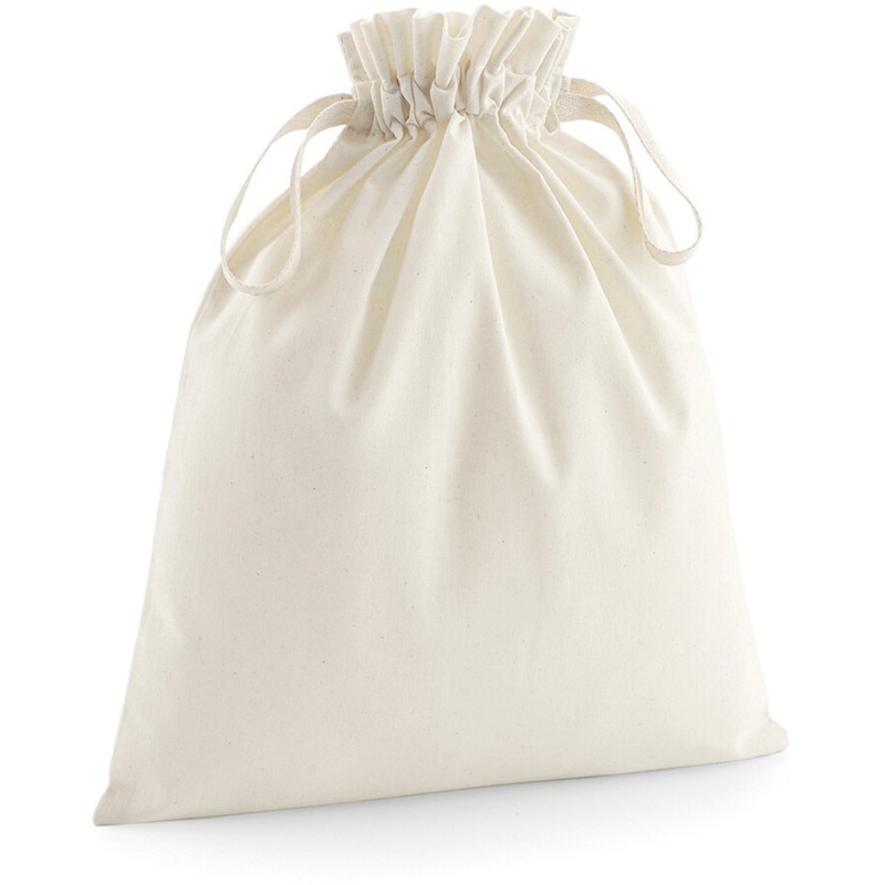 Sac de rangement en coton bio, fermeture des 2 côtés, 115 g/m²