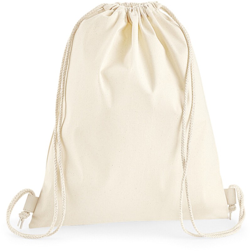 Sac de gym ficelle premium de qualité en coton, 200 g/m²