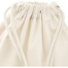 Petit sac de rangement en coton, fermeture à double cordon, 200 g/m²