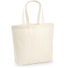 Sac shopping premium avec soufflet de qualité en coton, 200 g/m²