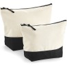 Trousse en coton brossé avec base colorée à personnaliser, 407 g/m²