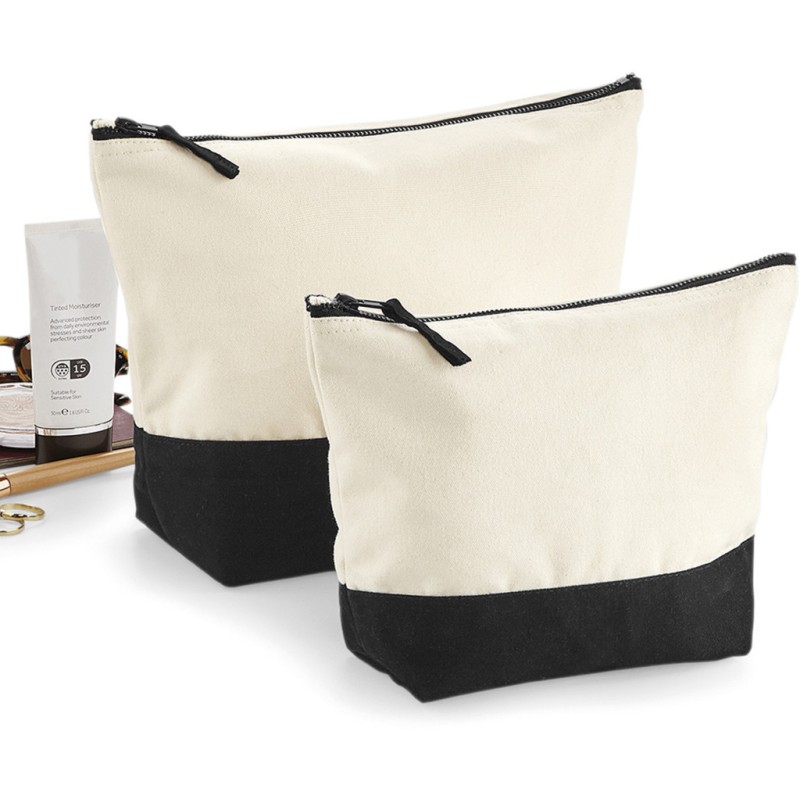 Trousse en coton brossé avec base colorée à personnaliser, 407 g/m²