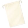 Petit sac de rangement en coton bio fermé par double cordon, 200 g/m²