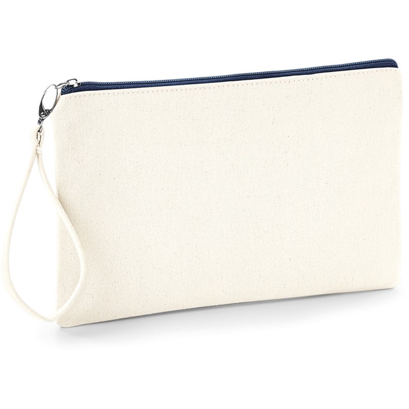 Pochette avec dragonne détachable en coton canvas brossé, 407 g/m²