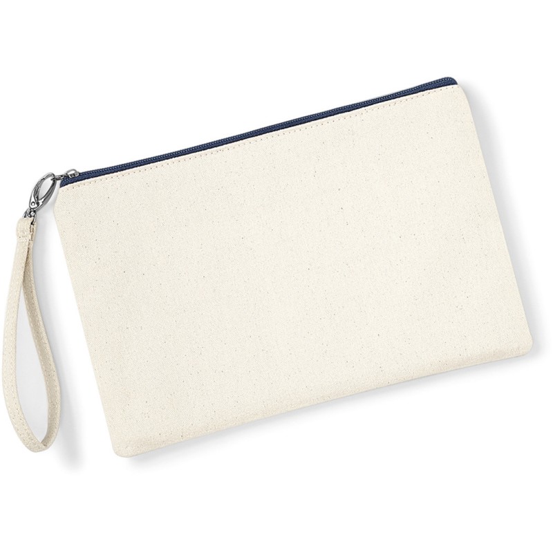 Pochette avec dragonne détachable en coton canvas brossé, 407 g/m²