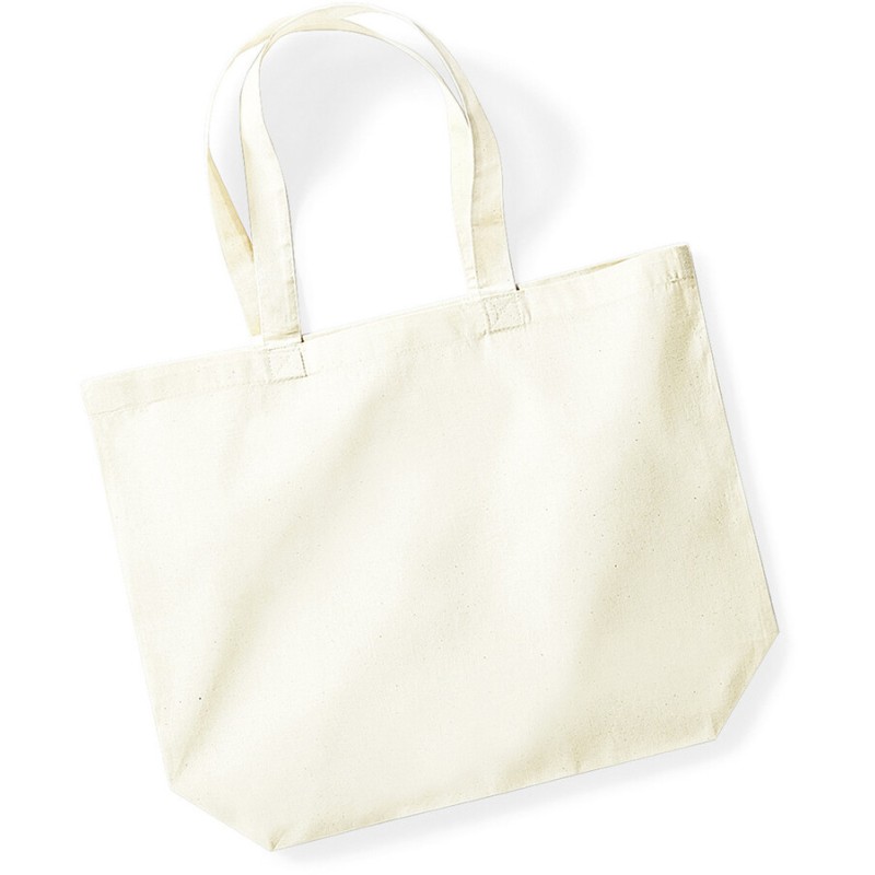 Sac cabas premium avec soufflet en coton biologique, 200 g/m²