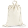 Sac à dos ficelle à rayures en toile de coton brossée, 407 g/m²