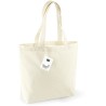 Sac shopping en coton bio avec soufflet, 170 g/m²