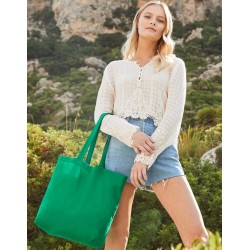 Sac shopping en coton bio avec soufflet, 170 g/m²