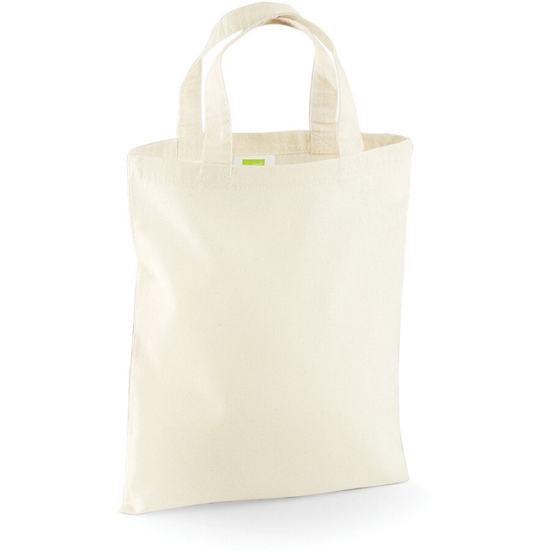 Petit tote bag coton, petit sac coton vierge, 140 g/m²