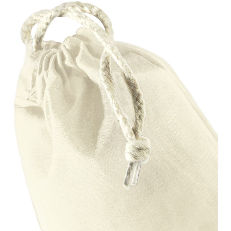 Petit sac de rangement en coton, fermeture par cordelette, 140 g/m²