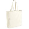 Sac shopping en coton canvas avec soufflet, 270 g/m²